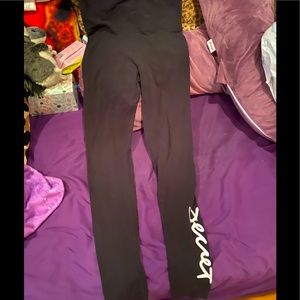 Victoria’s Secret fold over leggings with logo size small